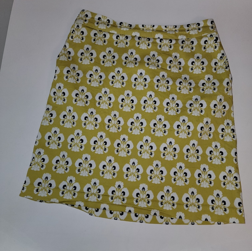 Boden Skirt Size US 6R Yellow/Blue/White